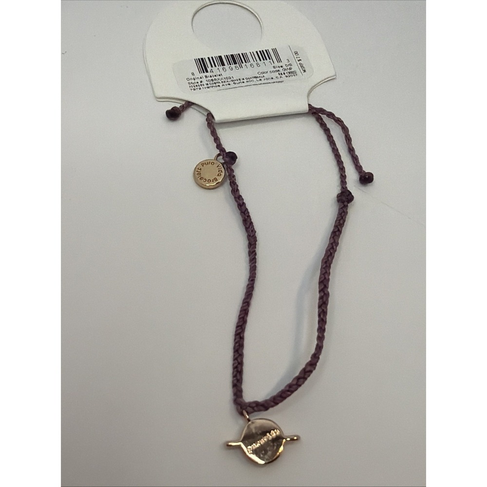 New On Card Pura Vida Plant Bracelet Purple